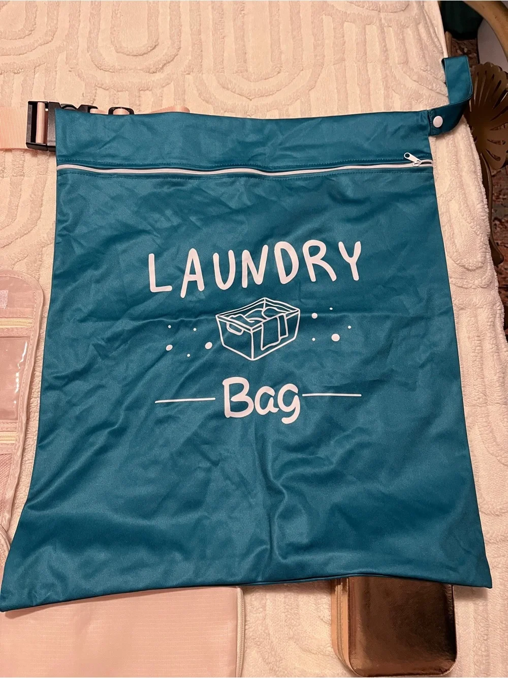 Travel Laundry & Organizer Set - Blue and cream